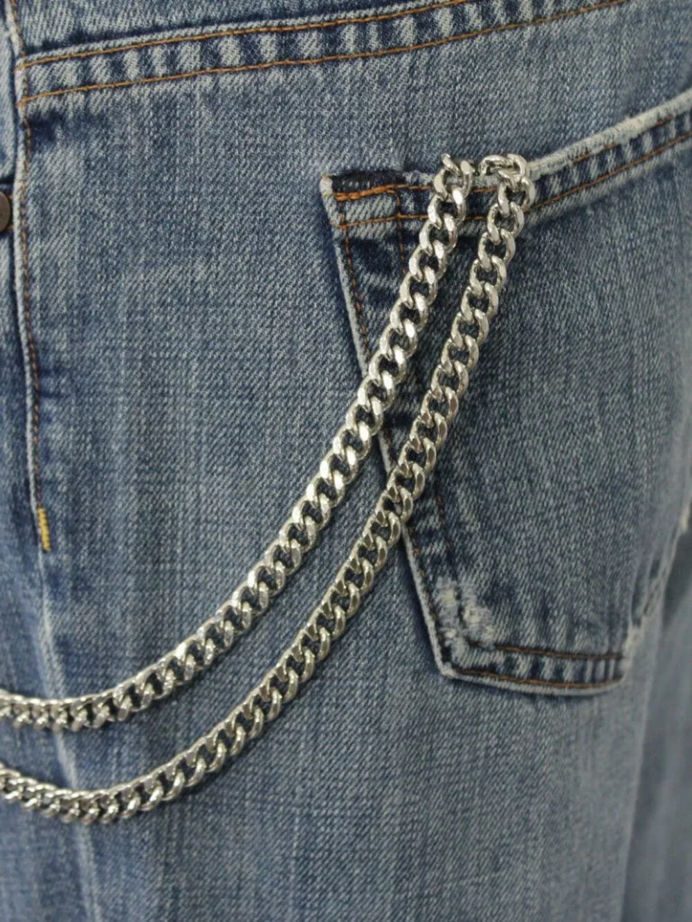 NEW USA Handmade Men’s Silver Wallet Chain 16